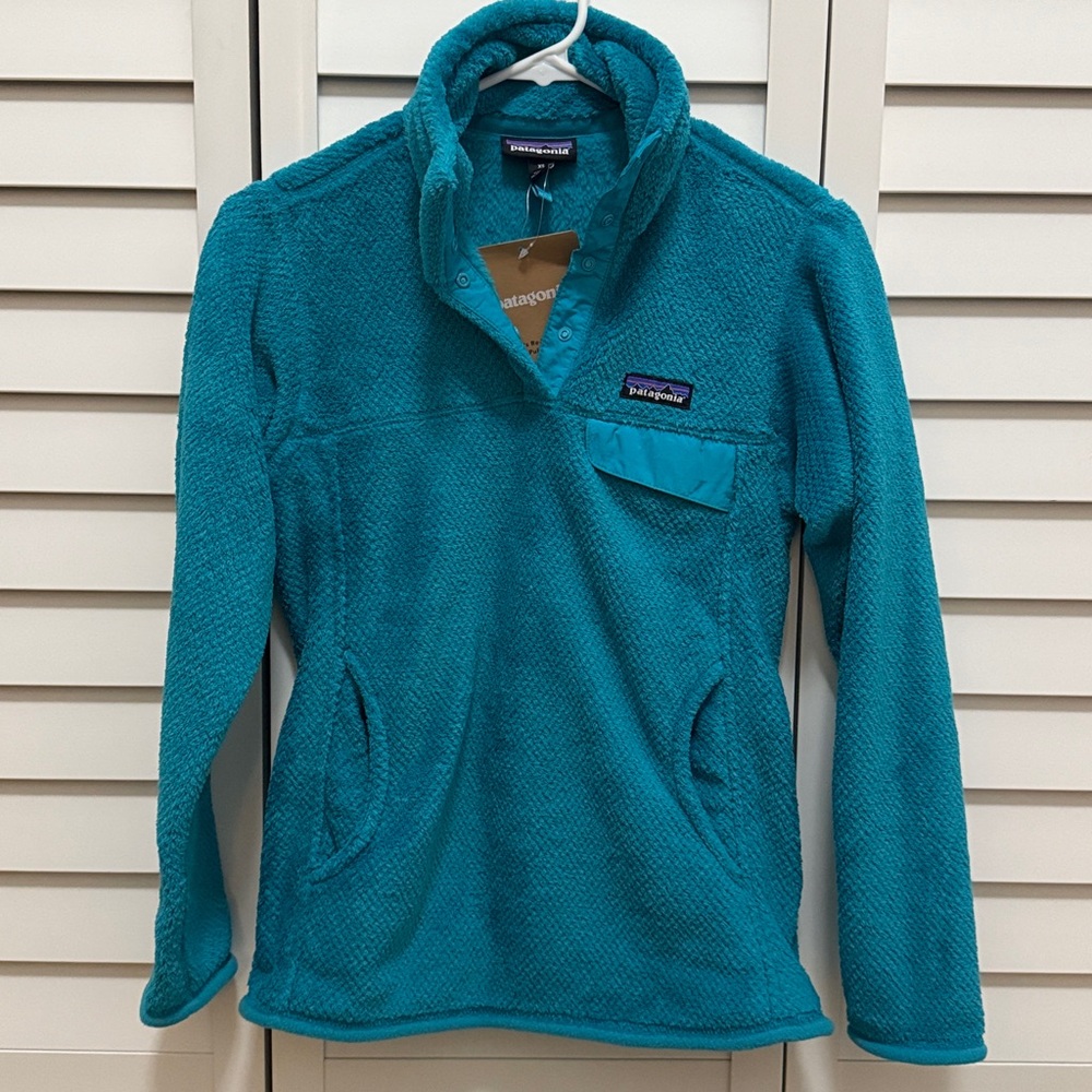 NEW PATAGONIA Women's Re-Tool Snap-T Pullover Polartec Fleece Epic Blue X-Dye XS